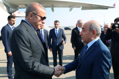 Cumhurbaşkanı Erdoğan Zafer Günü için Bakü'de