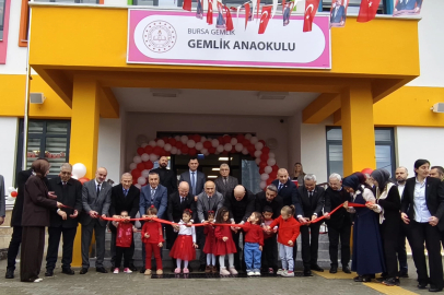Bursa'da Gemlik ilçesinde anaokulu törenle açıldı